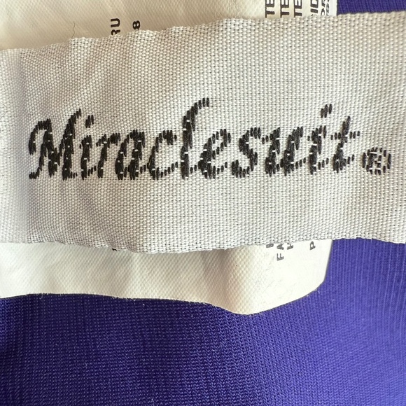 MiracleSuit Blue & Purple Tropical Print One Piece Swimsuit Women's Size 12 - Picture 9 of 11